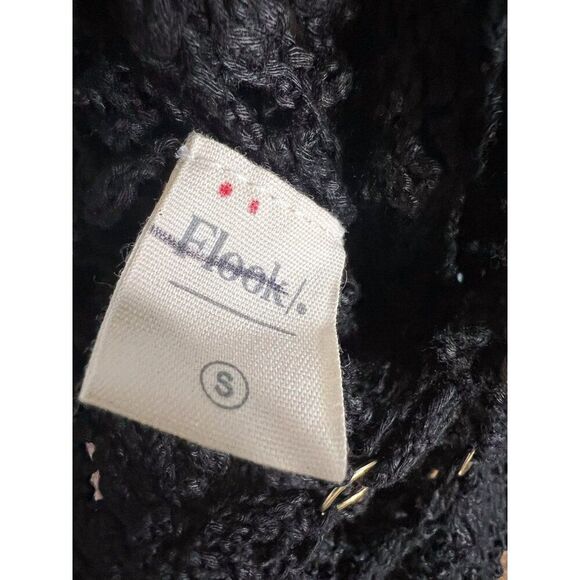 NWT Anthropologie Flook the Label Ayla Dress Black Crochet Maxi Coverup Small - Picture 8 of 9